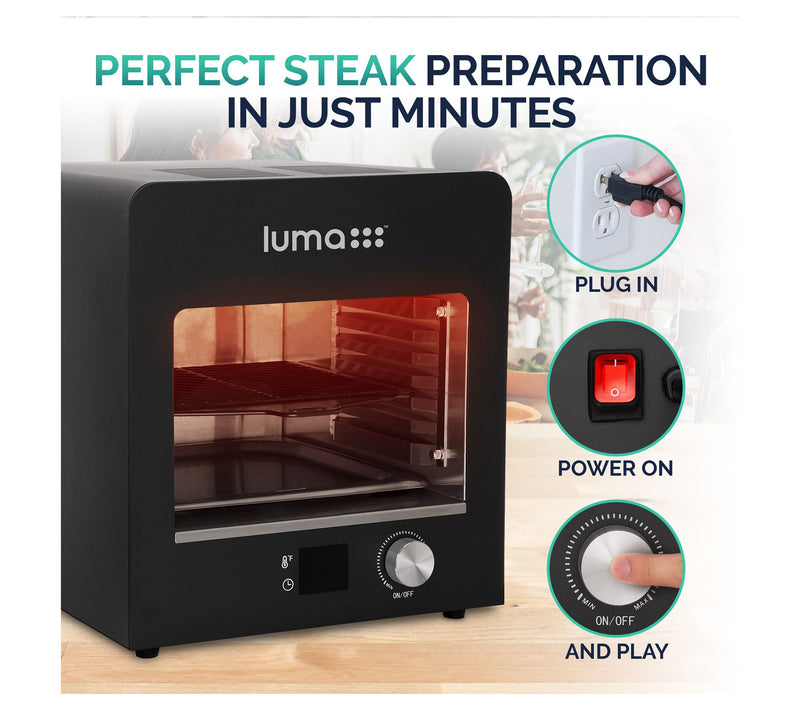 Newair Luma Ele ctric Portable Countertop Stea k Grill/Oven — View 6