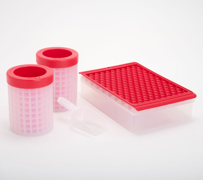 Tovolo Mini Silicone Ice Cube Tray w/ Storage Bins & Ice Cups — Main view