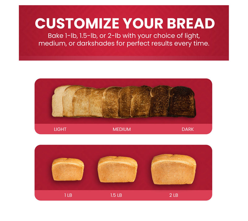 Elite Cuisine 2lb Digital Pre-Programmed Breadaker — View 7