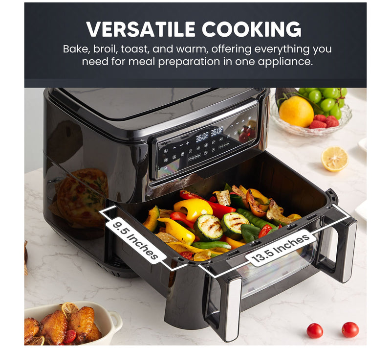 Elite Cuisine 10.5L Digital Dual Chamber Air Fryer Oven — View 2