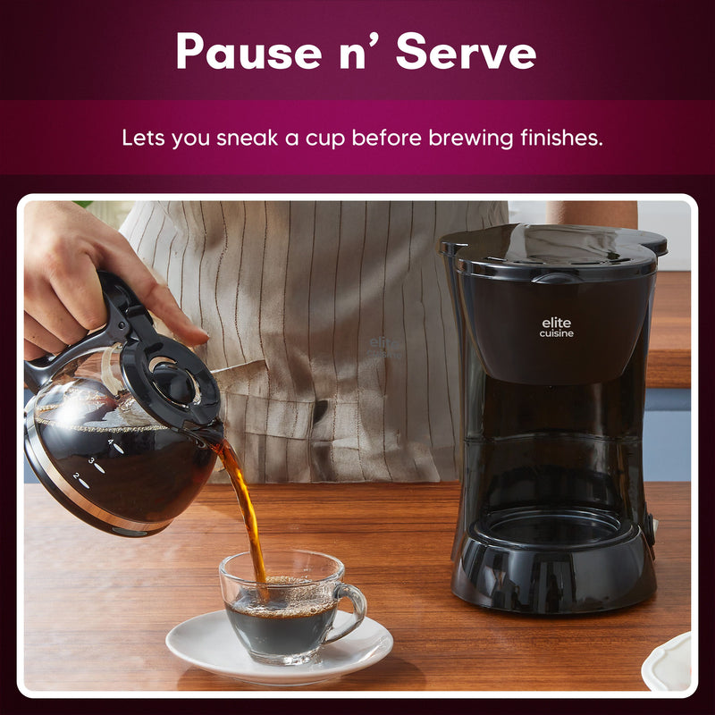 Elite Cuisine  4-Cup Brew & Drip Coffee Maker — View 4
