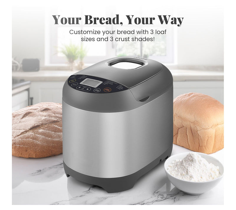 Elite Cuisine 2-lb Programmable Bread Machine with 19 Presets — View 4