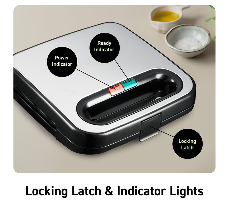 Elite Cuisine Electric Dual Panini/Sandwich Maker — View 5