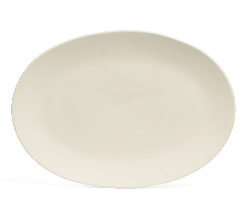over&back Coupe Semi Matte Stoneware Oval Serving Platter — View 7
