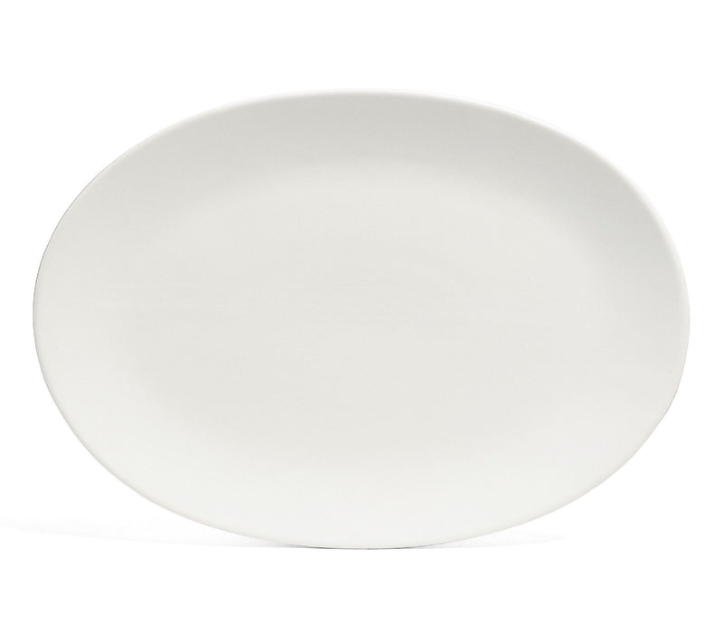 over&back Coupe Semi Matte Stoneware Oval Serving Platter — View 9