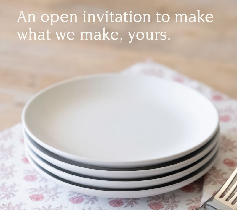 over&back Coupe 6.3" Semi-Matte Stoneware App Plates, Set of 4 — View 12