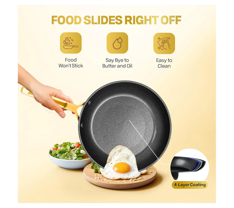 Granitestone Armor Max Gold 14 Piece Nonstick Cokware Set — View 7