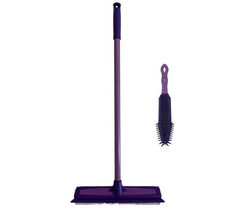 Don Aslett's Rubber Broom and Hand Brush Set — View 7