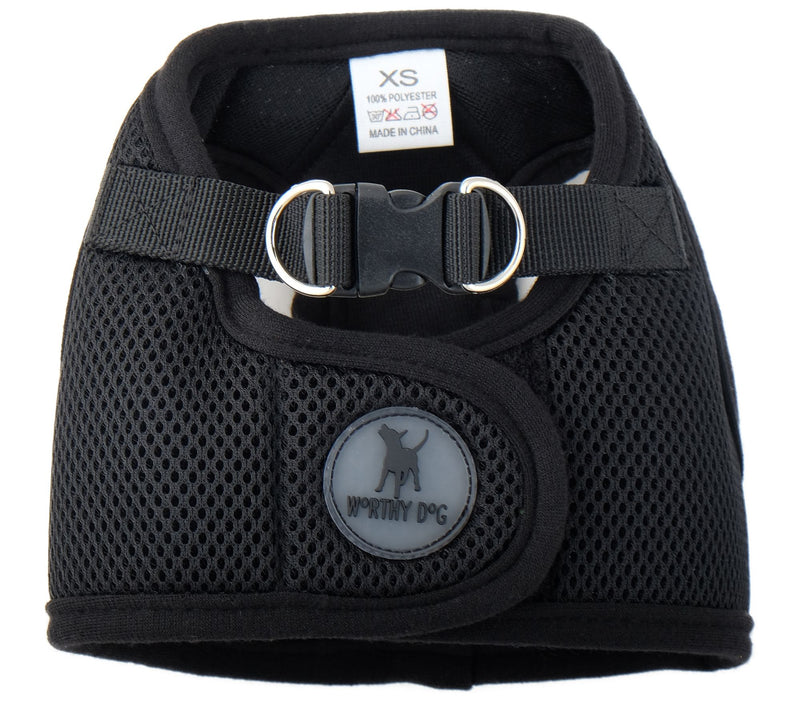 The Worthy Dog Black Mesh Sidekick Harness — Main view