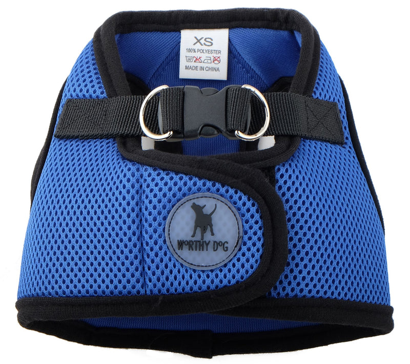 The Worthy Dog Royal Blue Mesh Sidekick Harness — Main view