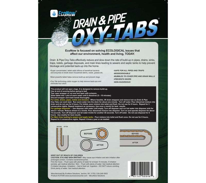 EcoNow 15 Drain & Pipe Oxy-Tabs Buildup & DrainCleaner — View 3