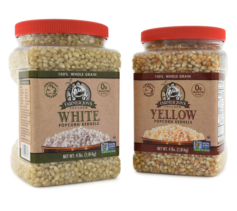 Farmer Jon's (1) 4-lb White & (1) 4-lb Yellow Popcorn Kernels — Main view