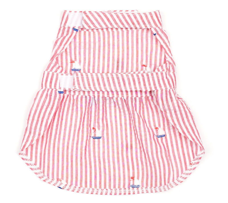 The Worthy Dog Red Stripe Sailboat Dress — View 4