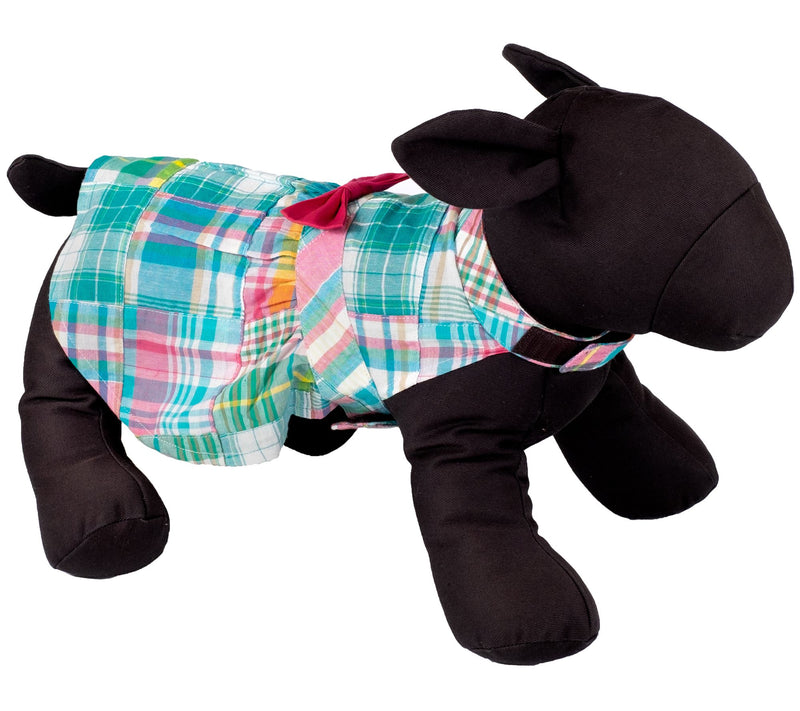 The Worthy Dog Turq Multi Patch Madras Dress — View 5
