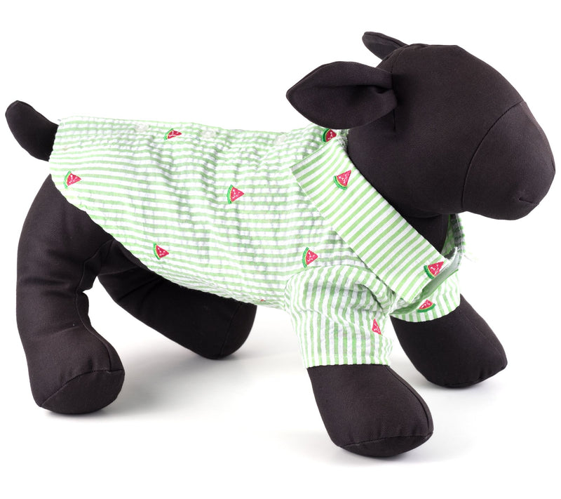The Worthy Dog Green Stripe Watermelon Shirt — View 5