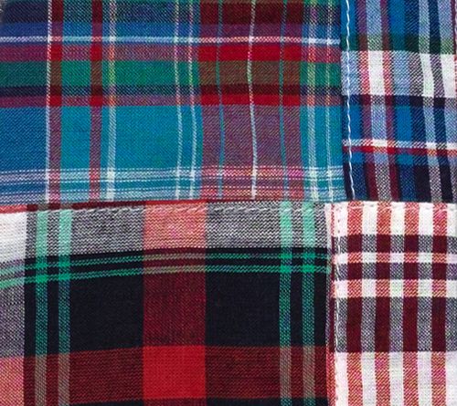 The Worthy Dog Blue Multi Patch Madras Shirt — View 2