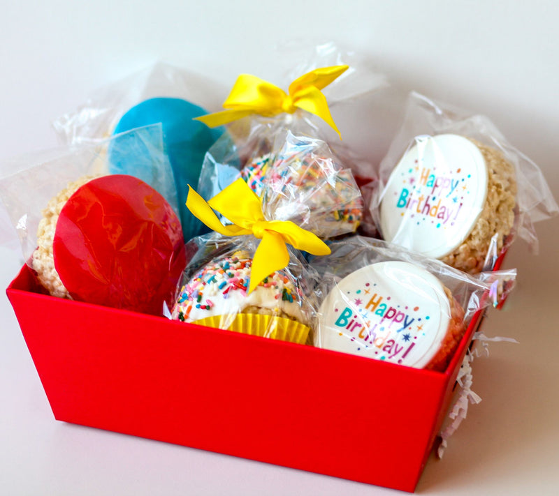 Creative Crispies 6-Piece Assorted Birthday Treat Basket — Main view