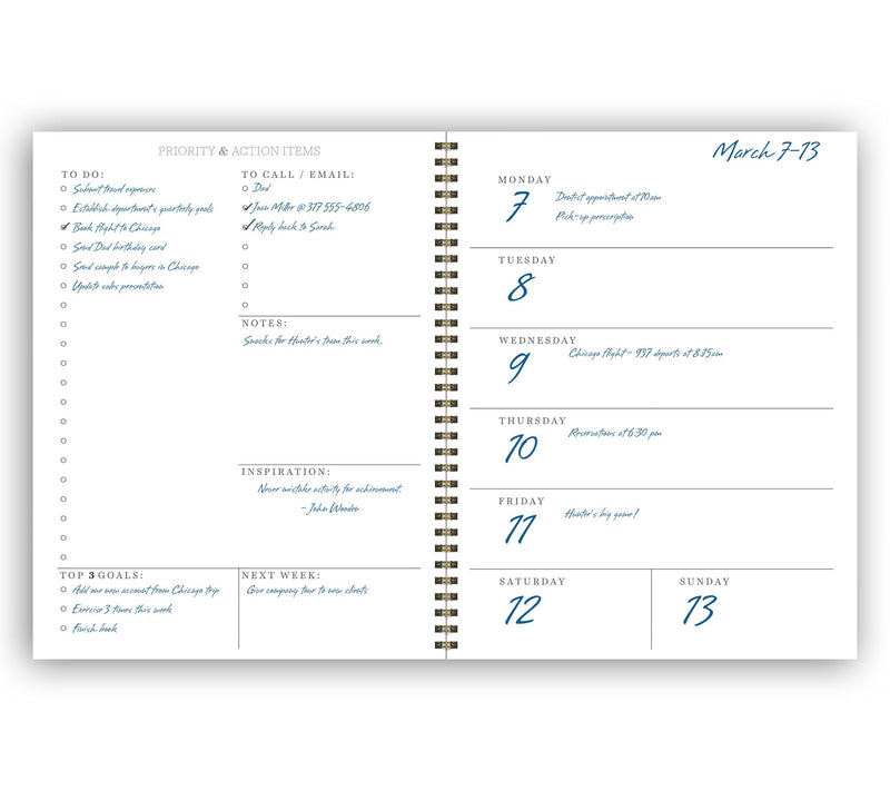 Undated Executive Weekly Planner — View 2