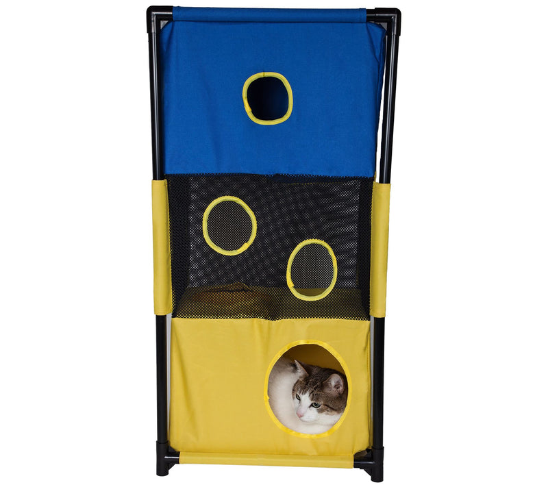 Pet Life Kitty Square Obstacle Play Travel Pe t Cat House — View 5