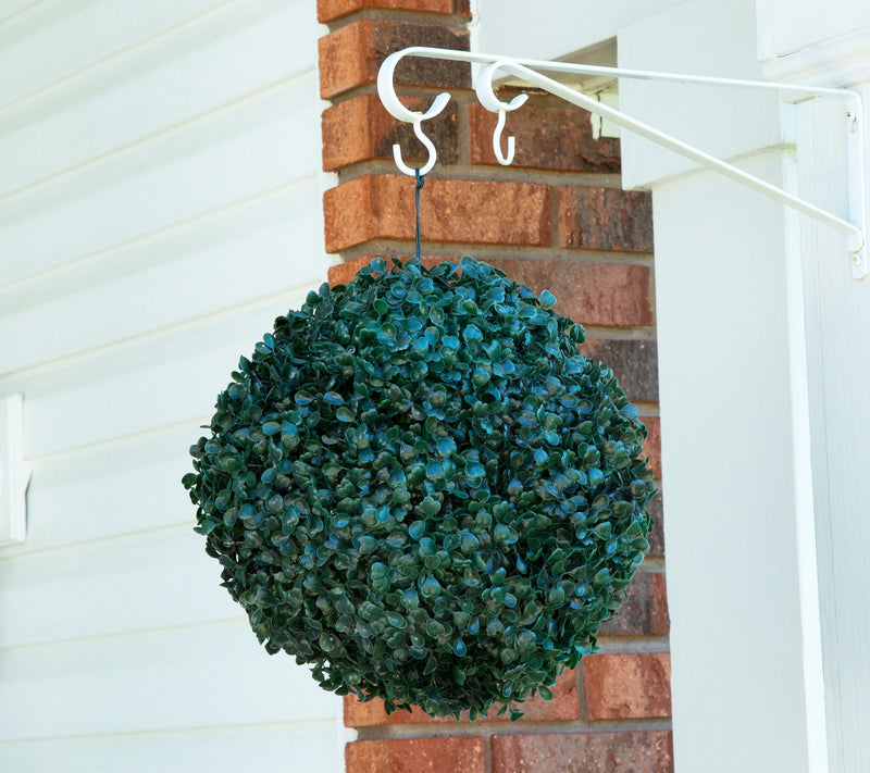 Hastings Home Solar Powered LED Pre-lit Faux Boxwood — View 8