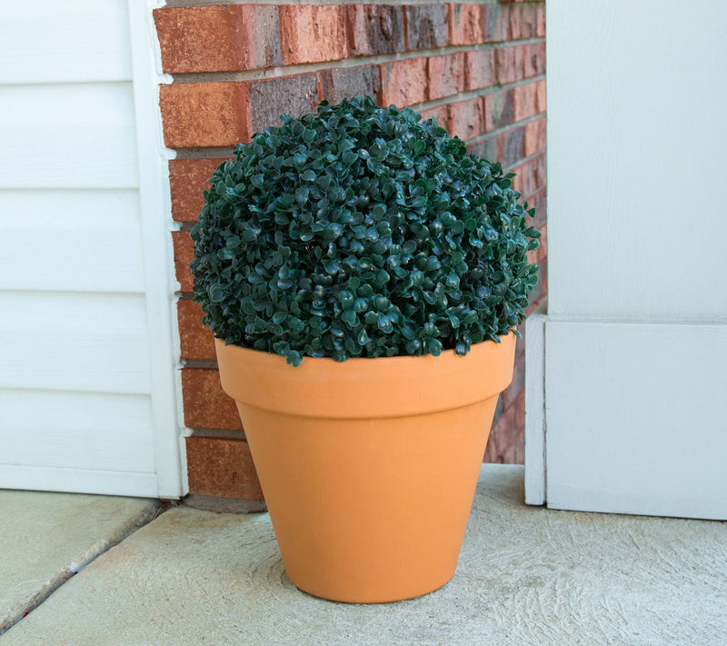 Hastings Home Solar Powered LED Pre-lit Faux Boxwood — View 3