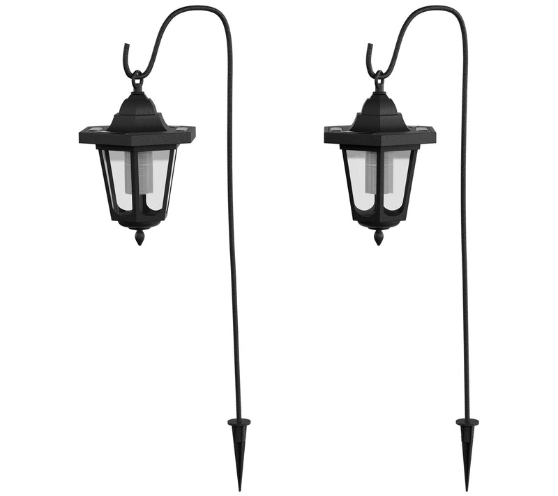 Hastings Home Hanging Solar Coach Lights with Hanging Hooks — Main view