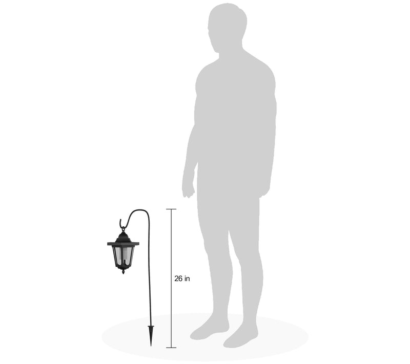 Hastings Home Hanging Solar Coach Lights with Hanging Hooks — View 4