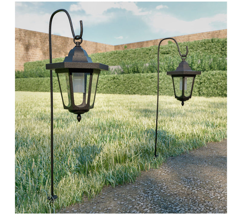 Hastings Home Hanging Solar Coach Lights with Hanging Hooks — View 7