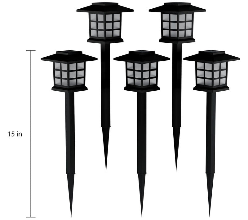 Hastings Home Solar Pathway Coach Lights - Setf 6 — View 3