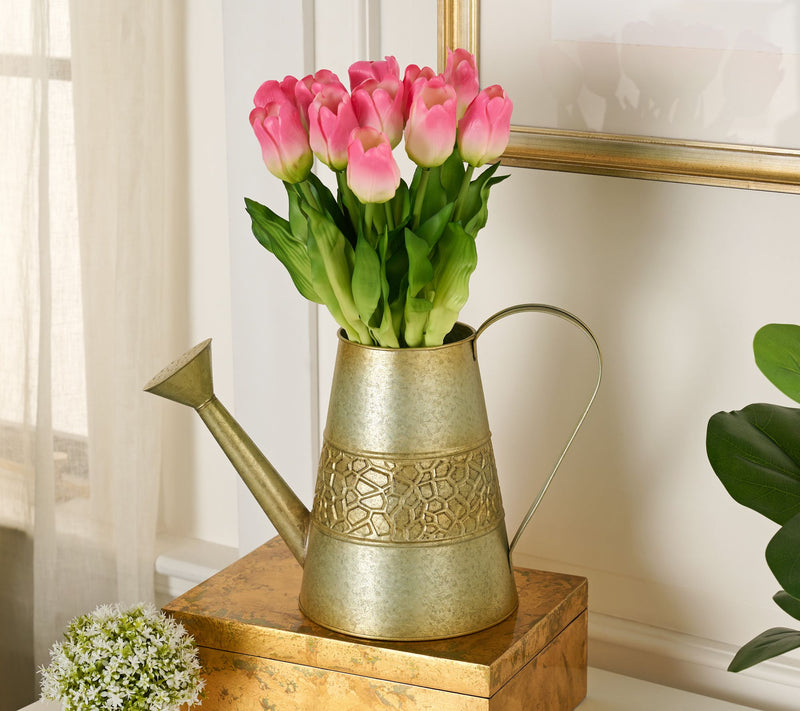 Barbara King Illuminated Tulips With Watering Can Base — View 3