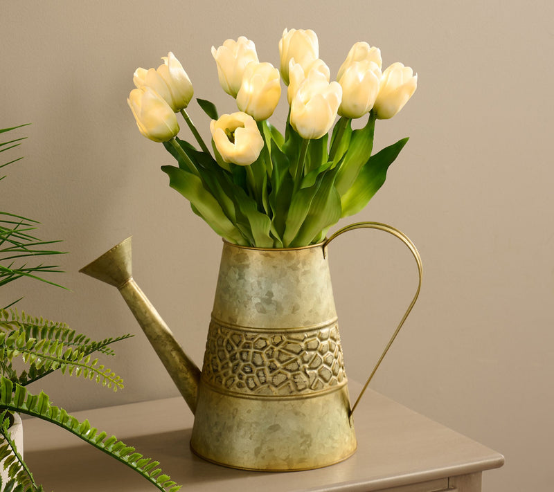 Barbara King Illuminated Tulips With Watering Can Base — View 6