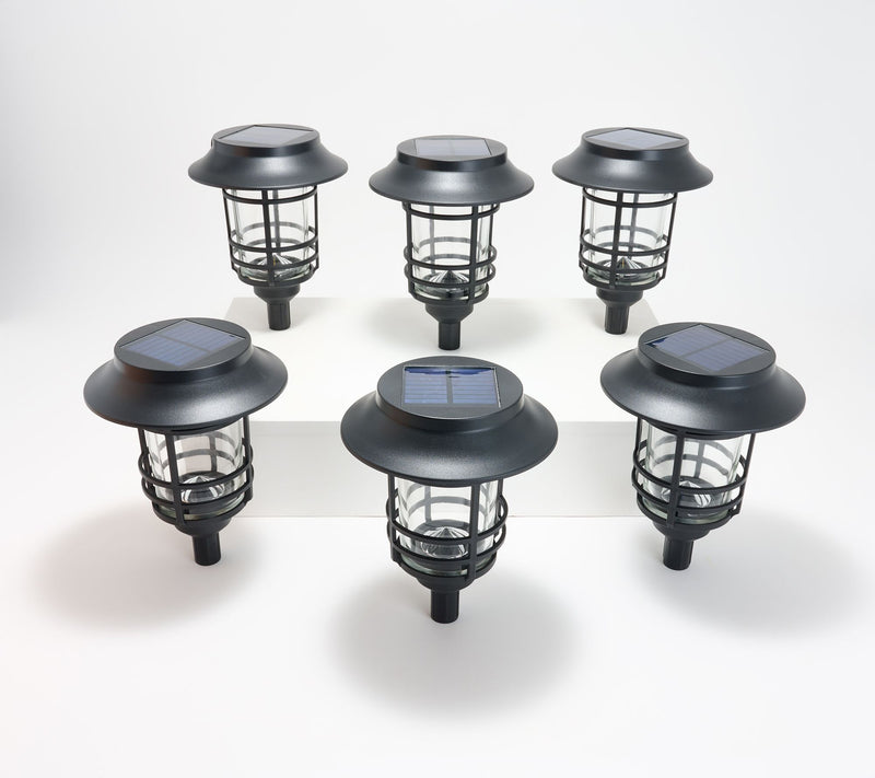 Home Zone Set of 6 Mesh Linkable Solar Lights — Main view