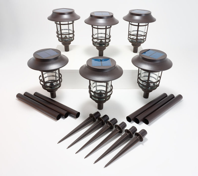 Home Zone Set of 6 Mesh Linkable Solar Lights — View 6