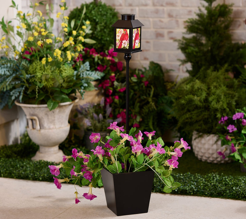 Compass Home Decorative Solar Light With Planter Base — View 2
