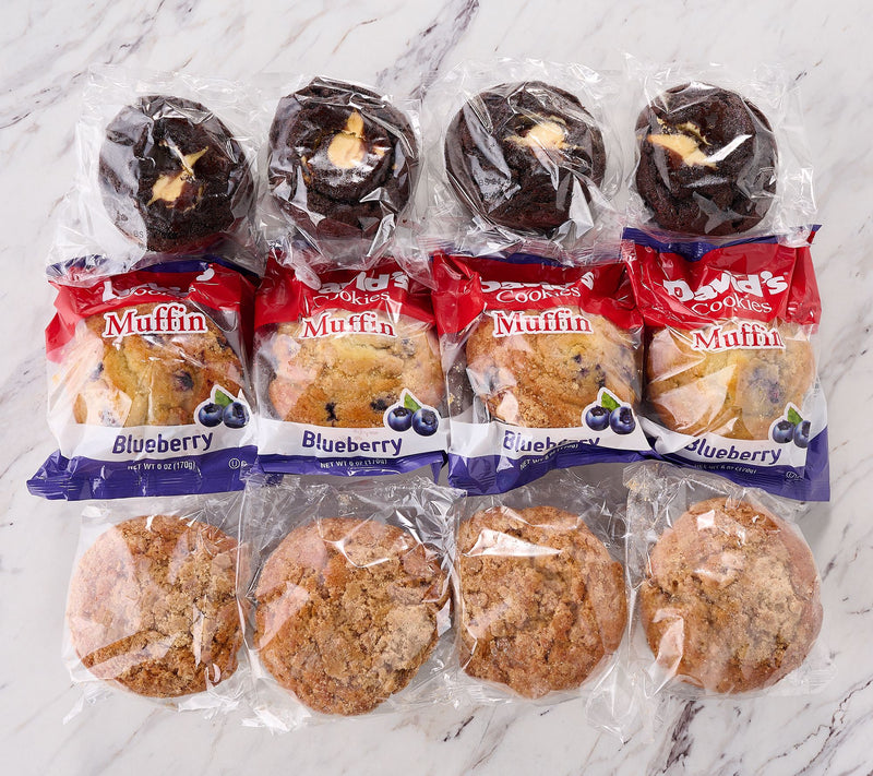David's Cookies (12) 6 oz Individually Wrapped Jumbo Muffins — View 4