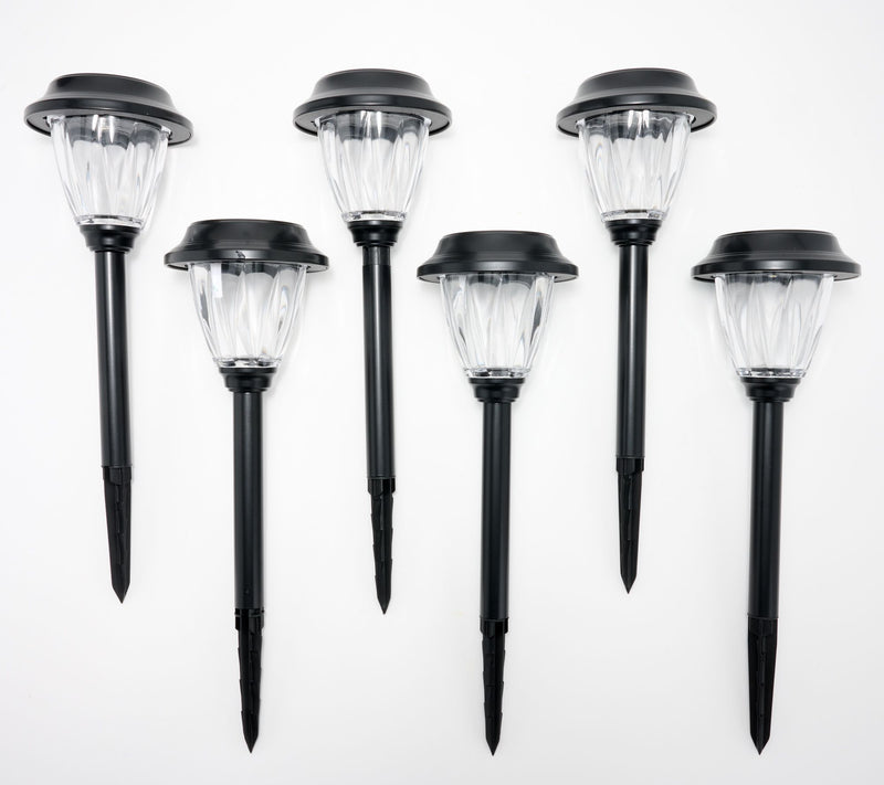 EZ Solar 6-Piece Choice of Glass Solar Pathway Lights — View 2