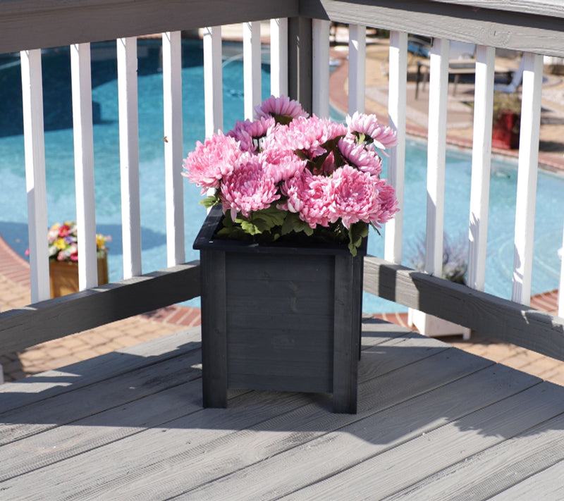Vegtrug Classic Square Cedar Wood Planter with Liner — View 5