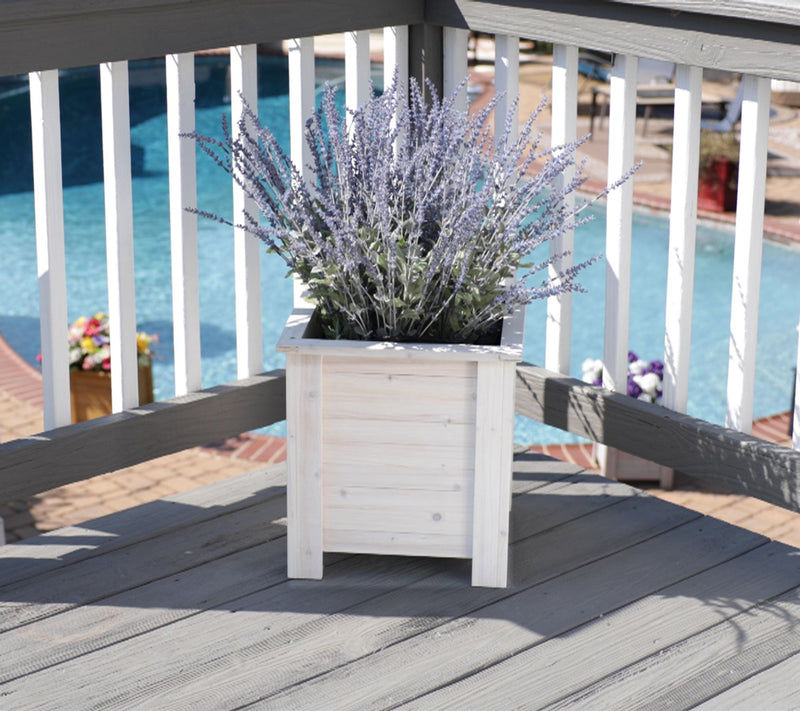 Vegtrug Classic Square Cedar Wood Planter with Liner — View 9