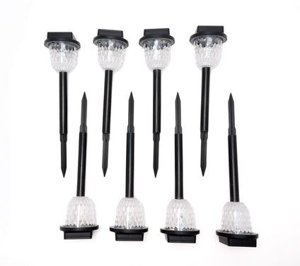 Bliss 8-pc White or Dancing Color-Morphing Solar Light Set