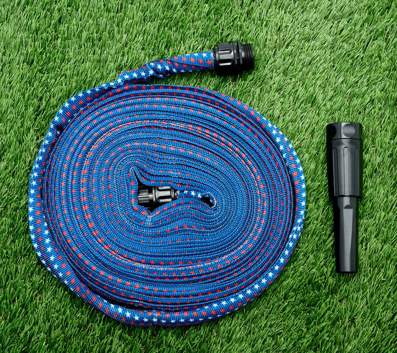 Bernini 40' Patriotic Hydrohose Fabric Hose with Nozzle — View 2