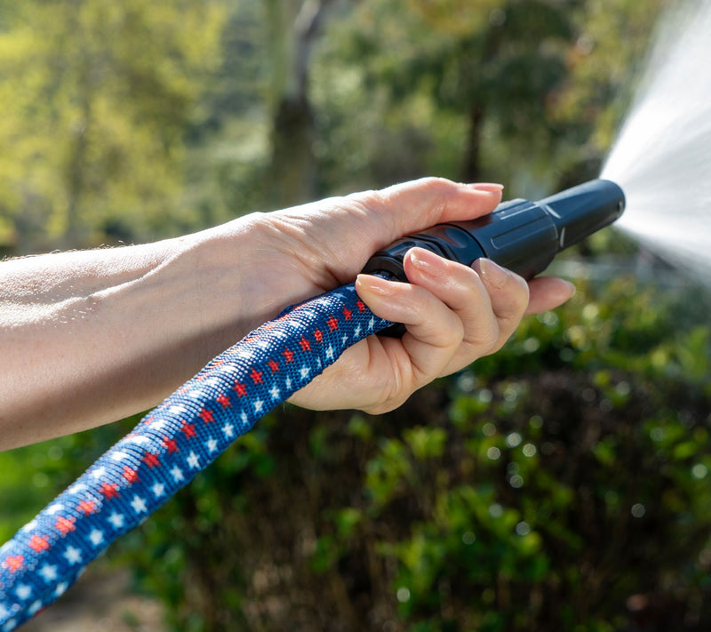 Bernini 40' Patriotic Hydrohose Fabric Hose with Nozzle — View 7