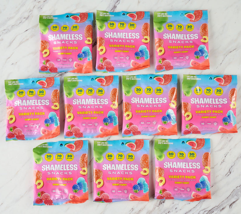 Shameless Snacks (10) 1.8oz Bags Gummy Candy Variety Pack — View 2