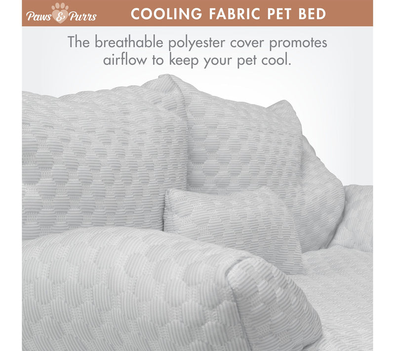 Paws & Purrs Cooling Pet Bed with Removable Washable Cover — View 7