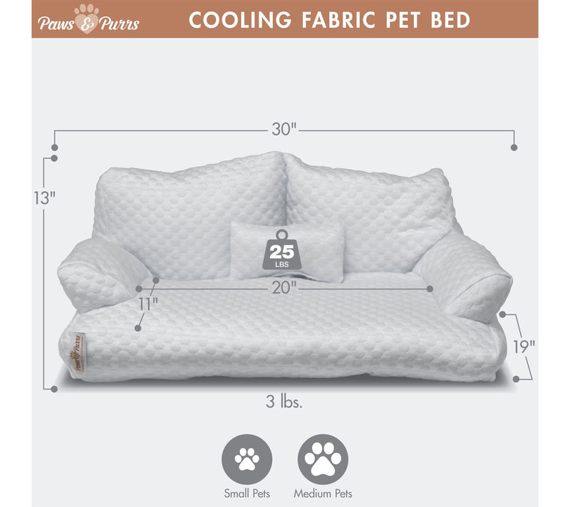 Paws & Purrs Cooling Pet Bed with Removable Washable Cover — View 4