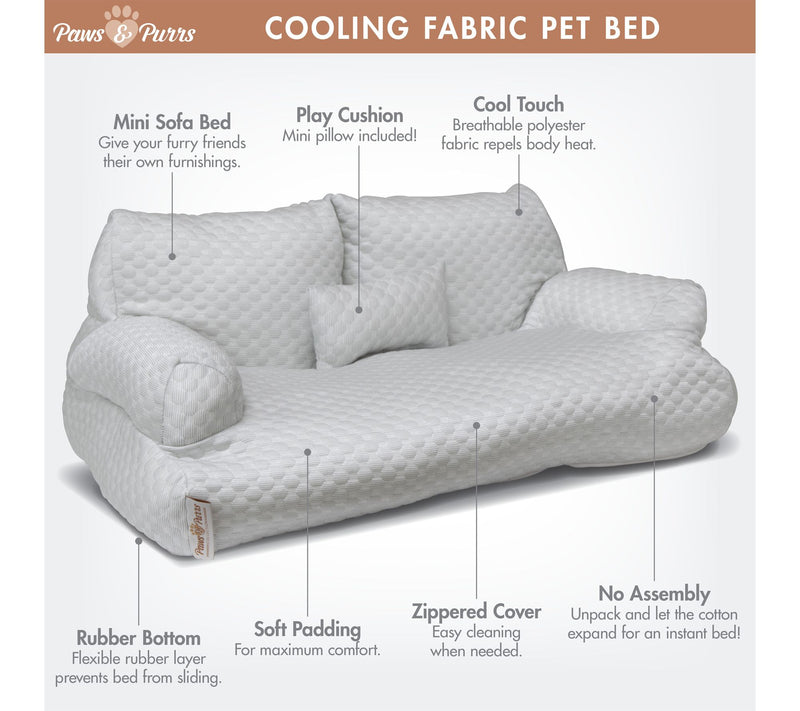 Paws & Purrs Cooling Pet Bed with Removable Washable Cover — View 6