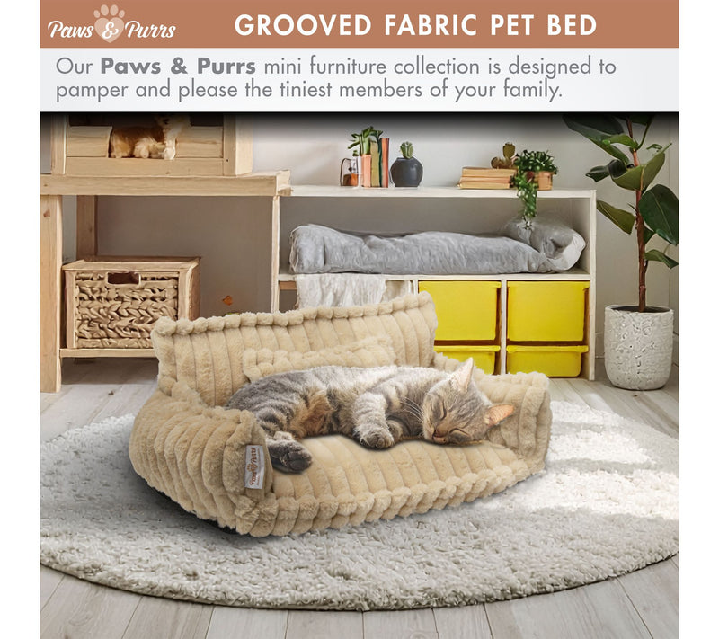 Paw & Purrs Grooved Pet Bed for Small to MediumDogs or Cats — View 7