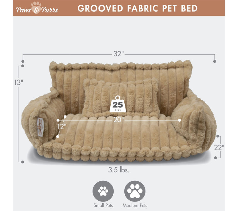 Paw & Purrs Grooved Pet Bed for Small to MediumDogs or Cats — View 4