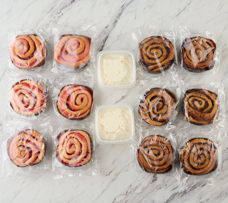 Jimmy the Baker (12) 5.25 oz Cinnamon or Strawberry Rolls w/ Icing — View 2