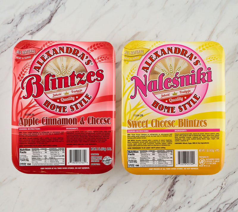 Alexandra (12ct) 2.67oz Apple or Cheese Blintzes — View 2