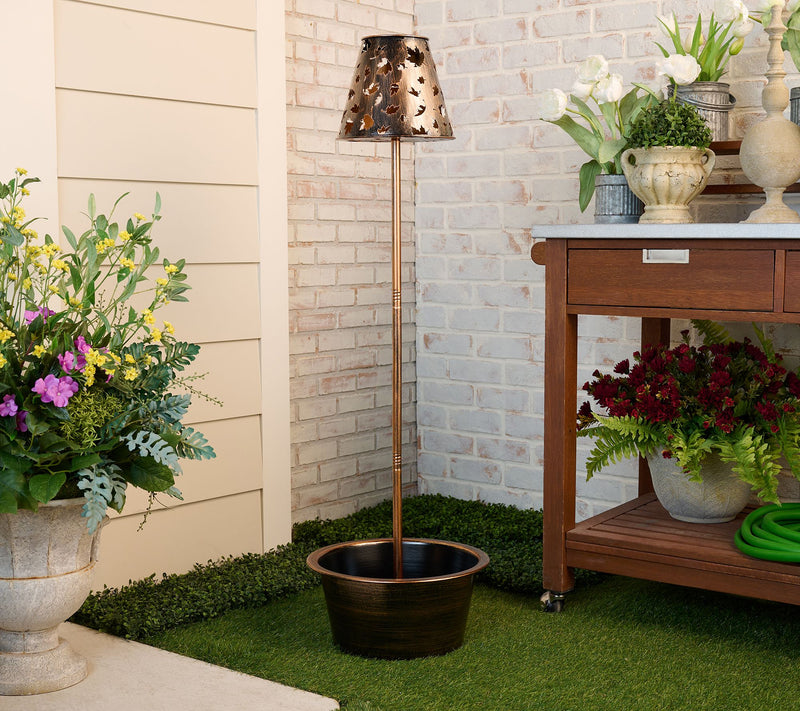 Girl Next Door By Carolyn Gracie Fall Harvest Lamp with Planter — Main view